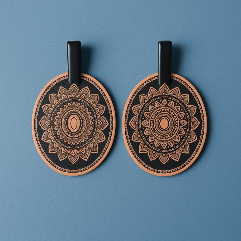 Mandala Elegance Wooden Earrings