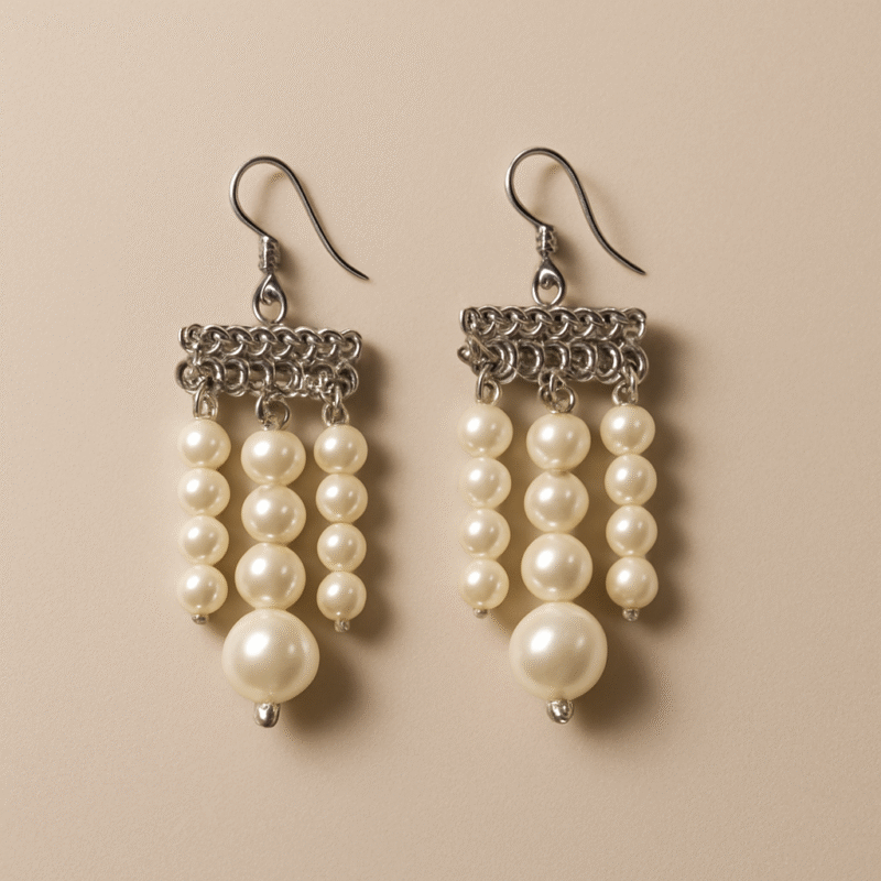 Pearl Cascade Elegance Earrings