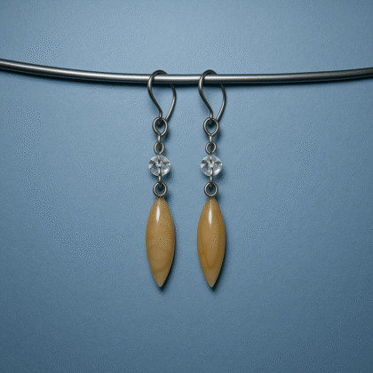 Elegant Crystal & Almond Drop Earrings