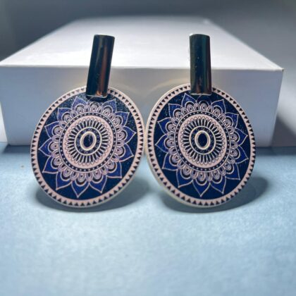 Mandala Glow Wooden Earrings