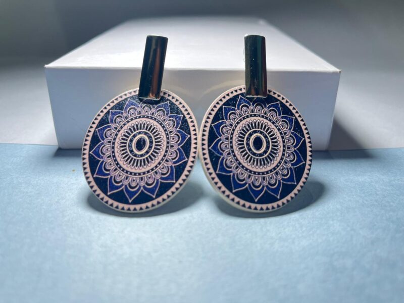 Mandala Glow Wooden Earrings